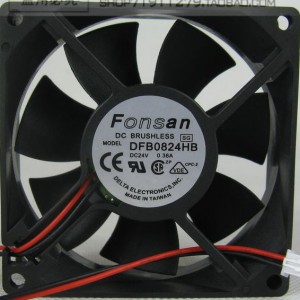 DELTA DFB0824HB 24V 0.38A 2wires Cooling Fan